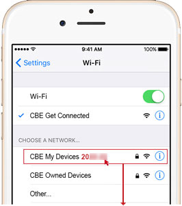 CBE Sign In page