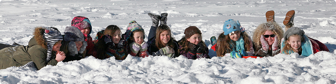 Kids Playing in the Snow