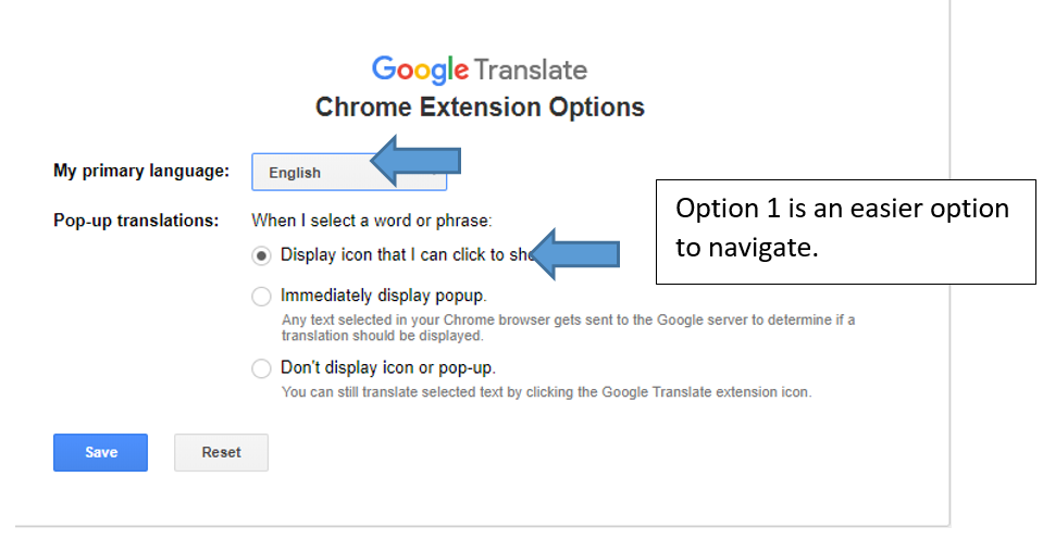 google translate chrome webstore