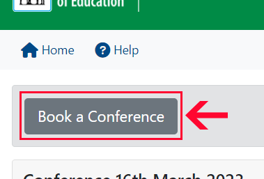 Screenshot of Book Conference Button